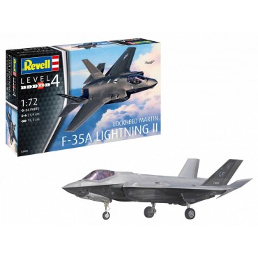 KIT PARA MONTAR REVELL AVIÃO LOCKHEED MARTIN F-35A LIGHTNING II 1/72 84 PEÇAS REV 03868